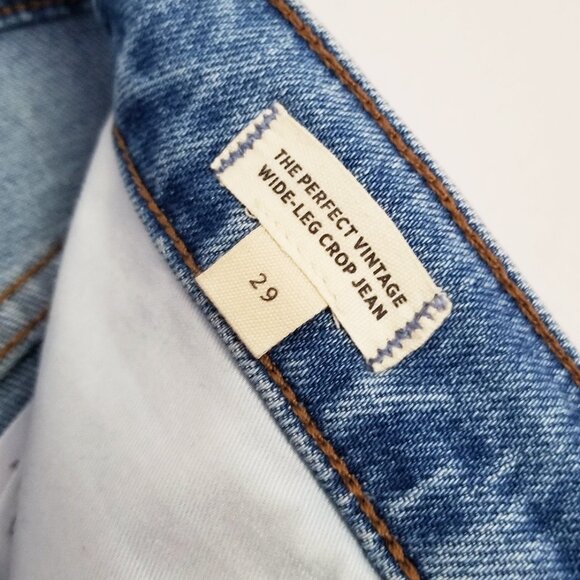 Madewell The Perfect Vintage Wide-Leg Crop Jean 29 Catlin Wash Comfort Stretch - Picture 9 of 16